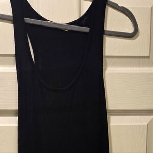 Womens Long, Stretchy Black Dress. Form Fitting.